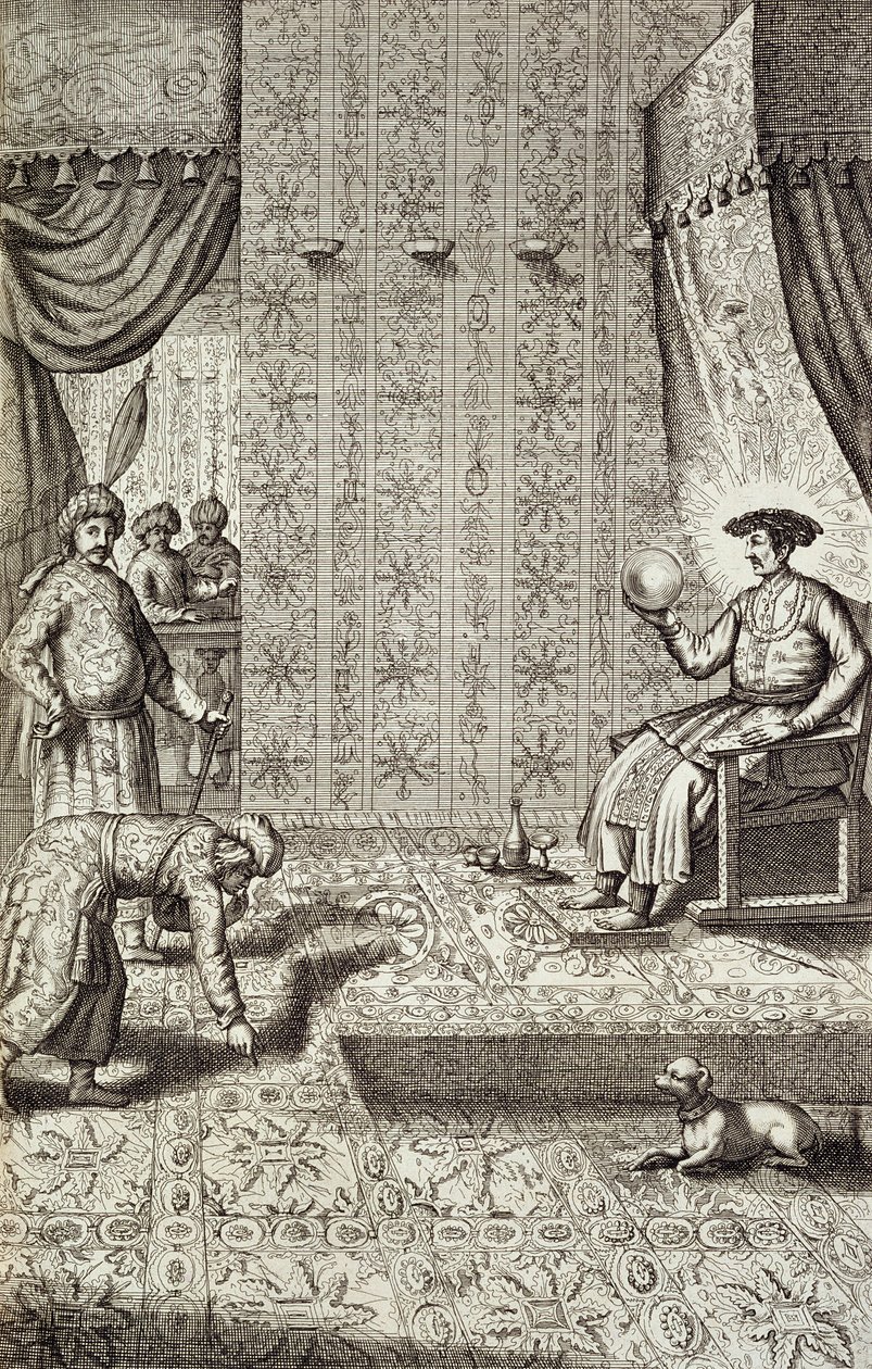 Kinesiske ambassadører til en indisk hersker, fra Kina Illustrert av Athanasius Kircher (1601-80) 1667 av Dutch School