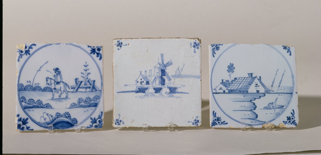 Delft Tiles, ca. 1750-1800 (keramikk) av Dutch School