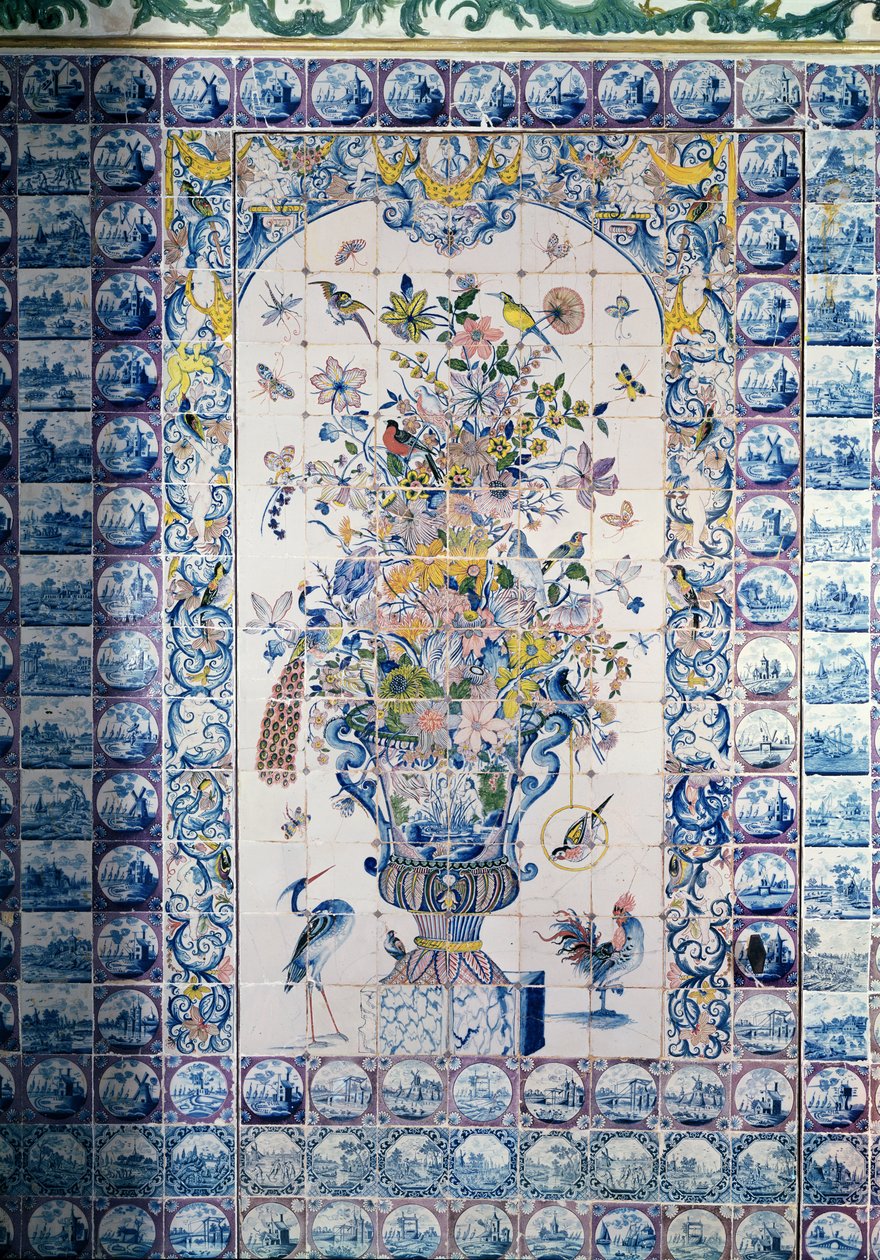 Delft flisepanel fra badet (fajanse) av Dutch School