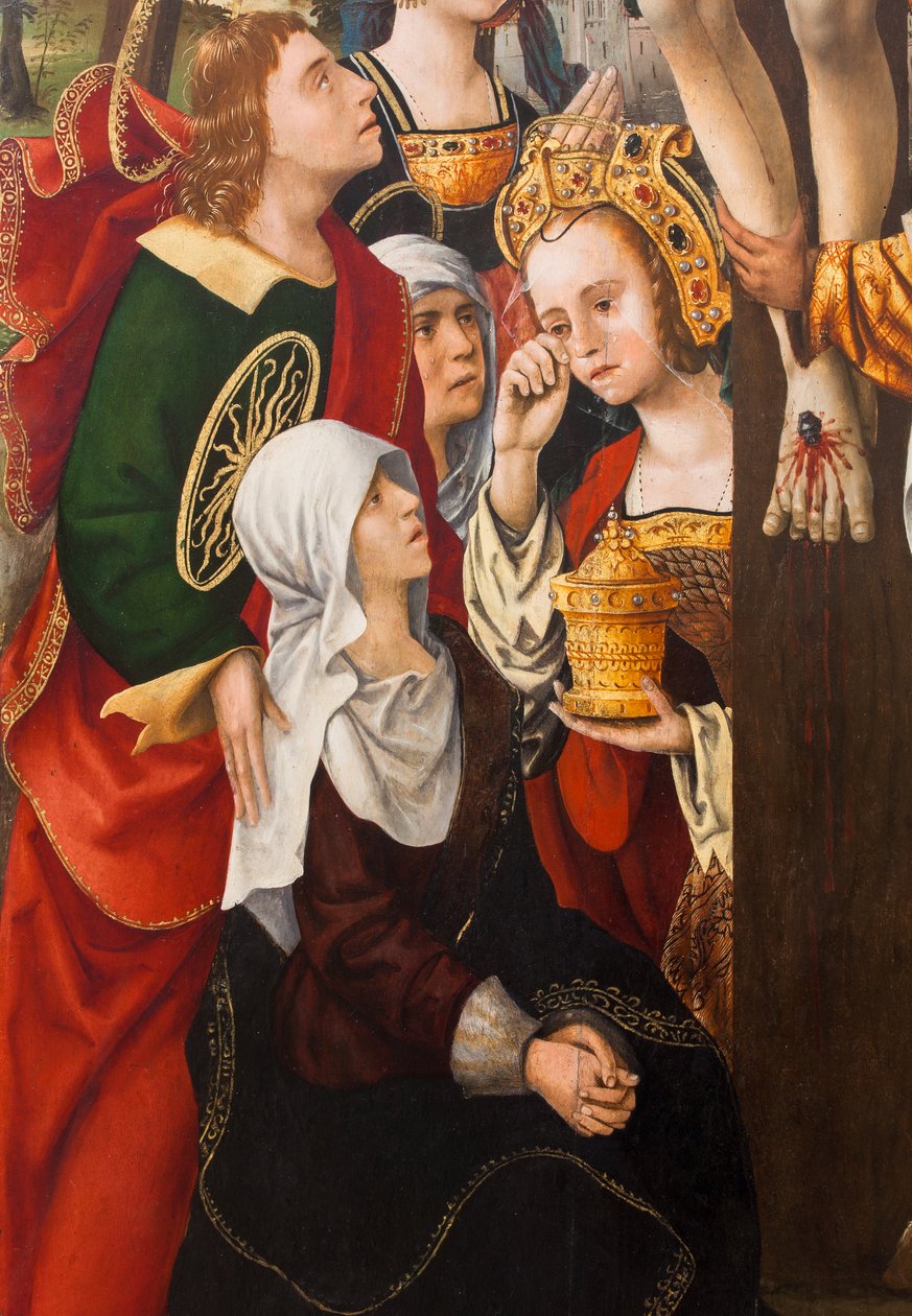 Nedstigningen fra korset, 1520 (olje på lerret) av Dutch School