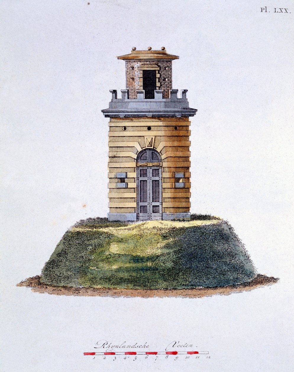 Design fra Magazine of Garden Gems av G. van Laar, utgitt 1802 av Dutch School
