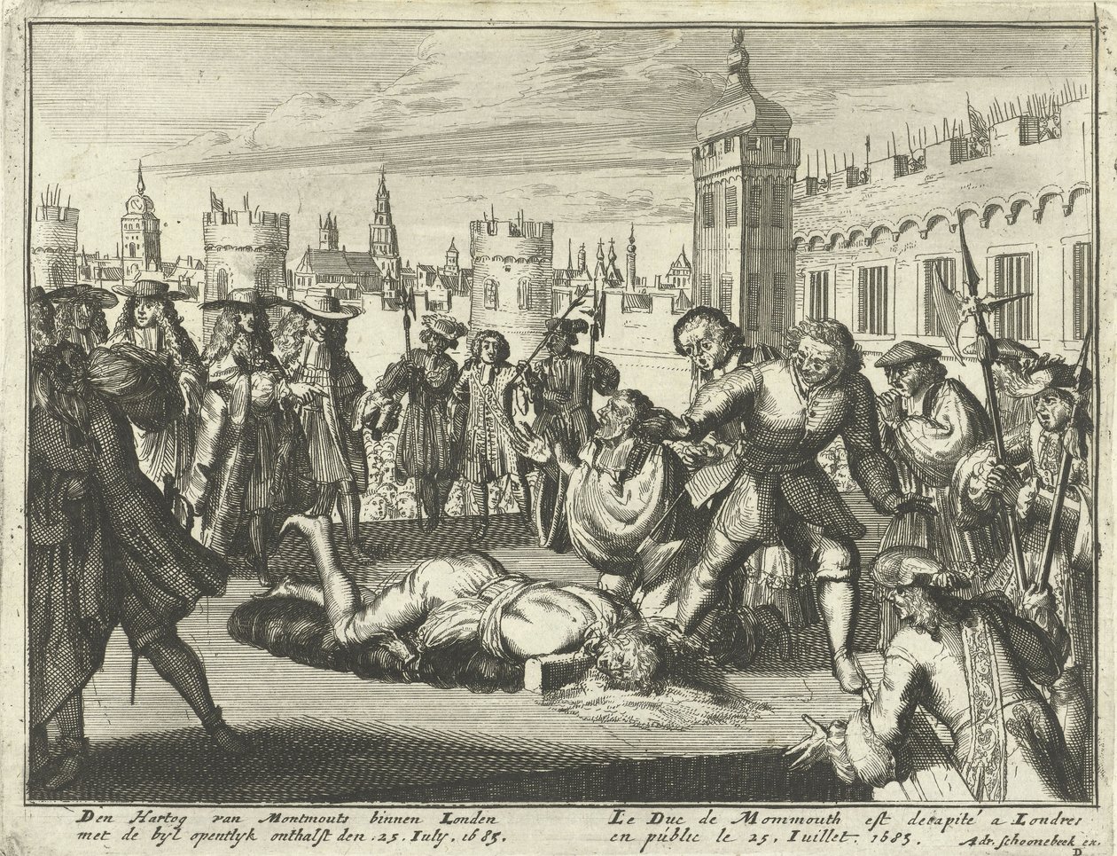 Henrettelse av hertugen av Monmouth, 15. juli 1685 av Dutch School