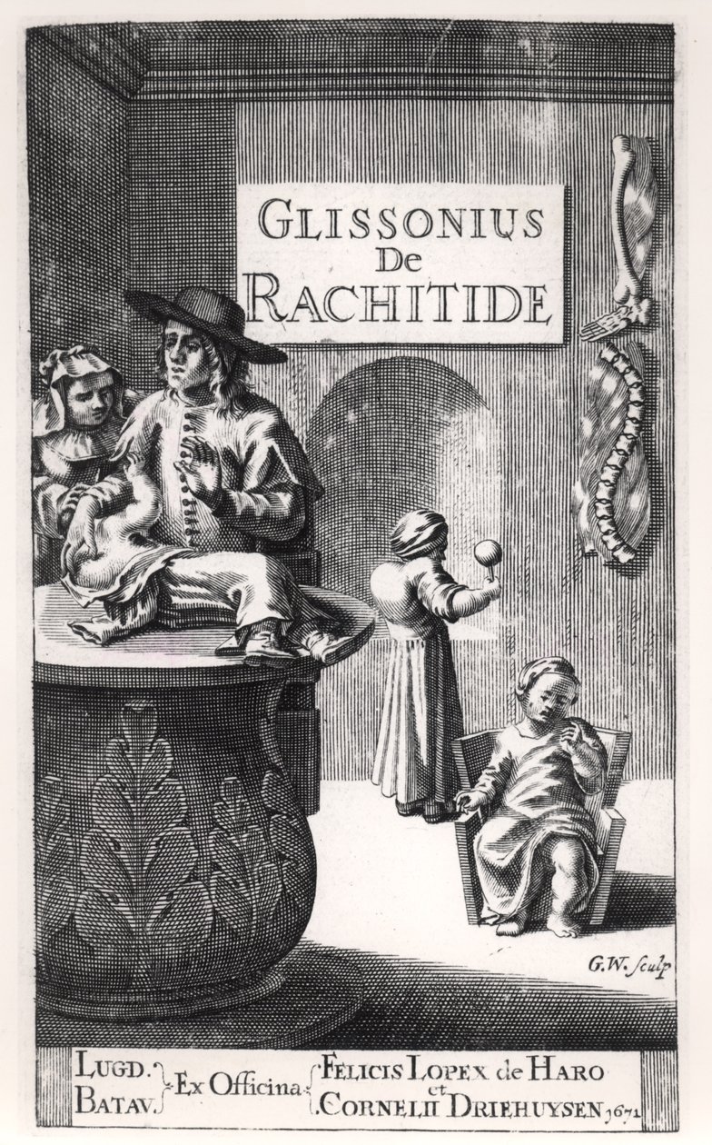 Francis Glisson (1597-1677) utgitt i Leiden, 1671 av Dutch School