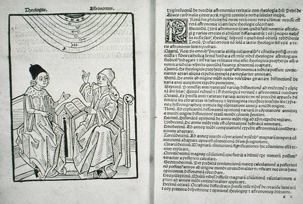 Hunterian Bx.3.41 f.1v-2r Concordantia astronomi med teologi, av Pierre d