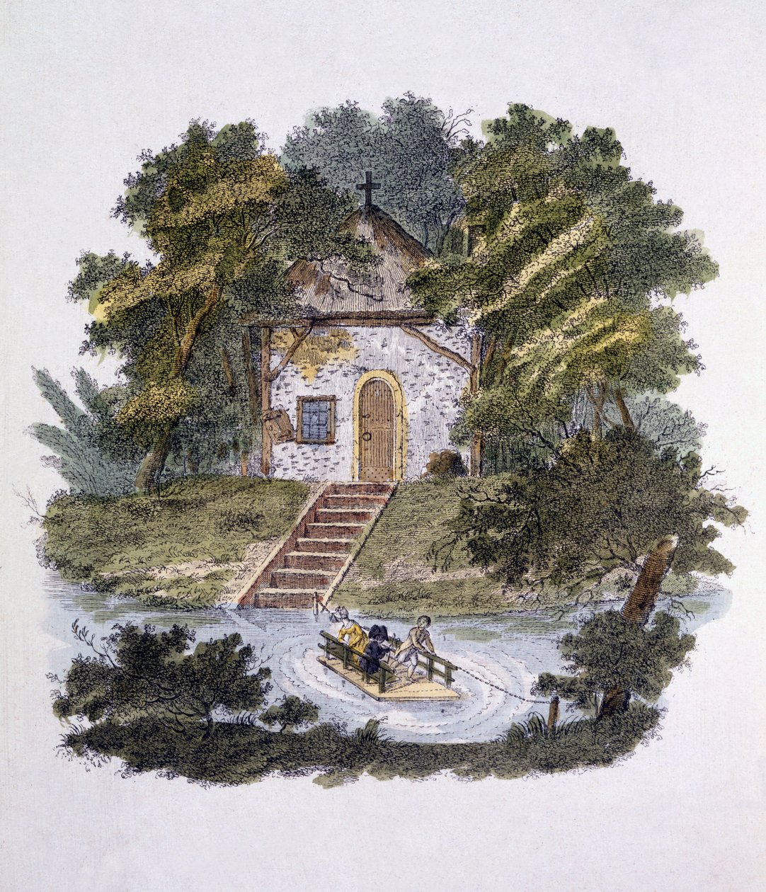 Illustrasjon fra Magazine of Garden Gems av G. van Laar, utgitt 1802 av Dutch School