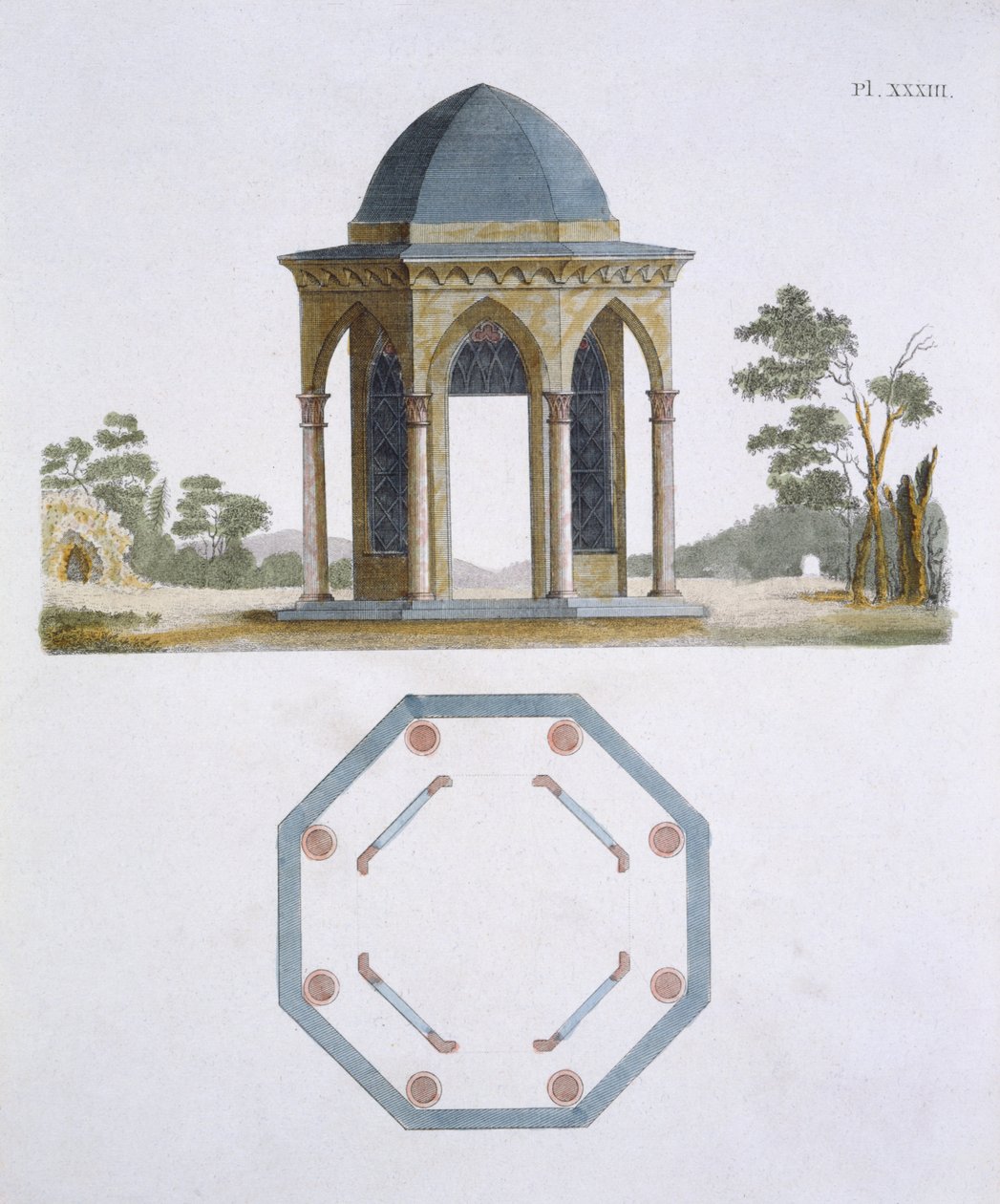 Illustrasjon fra Magazine of Garden Gems av G Van Laar, 1802 av Dutch School