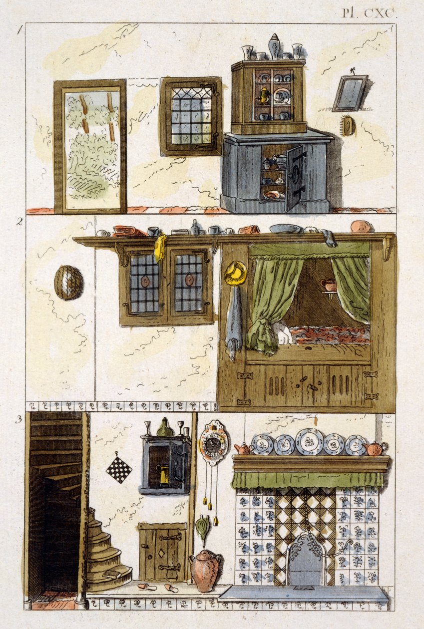 Illustrasjon fra Magazine of Garden Gems av G Van Laar, 1802 av Dutch School