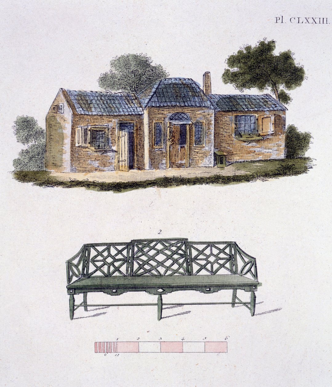 Illustrasjon fra Magazine of Garden Gems av G Van Laar, 1802 av Dutch School