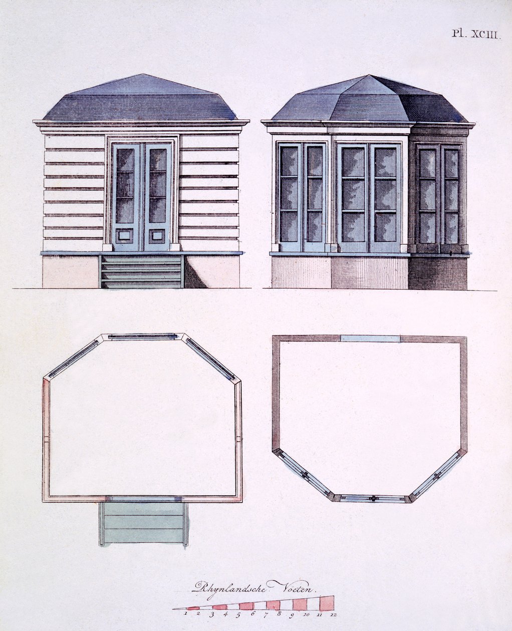 Illustrasjon fra Magazine of Garden Gems av G Van Laar, 1802 av Dutch School