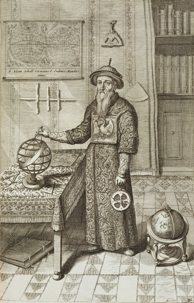 Johann Adam Schall von Bell (1591-1666) fra Kina Illustrert av Athanasius Kircher (1601-80) 1667 av Dutch School
