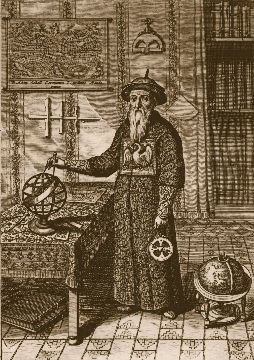 Johann Adam Schall von Bell, fra Kina Illustrata av Athanasius Kircher, 1667 av Dutch School