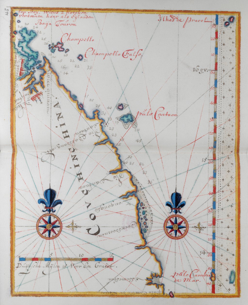 Kart over Cochin-Kina, Asia. av Dutch School