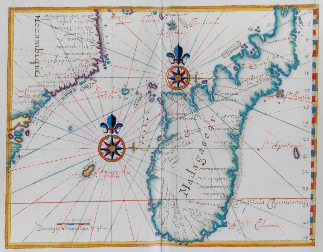 Map of part of the coast of Mozambique and the island of Madagascar.   1349878   no       norwegian Successfully Translated  Original: Guest Lodgings, the Room of the Olympus: "Apollo and Diana" Translat: Guest Lodgings, the Room of the Olympus: "Apollo an av Dutch School