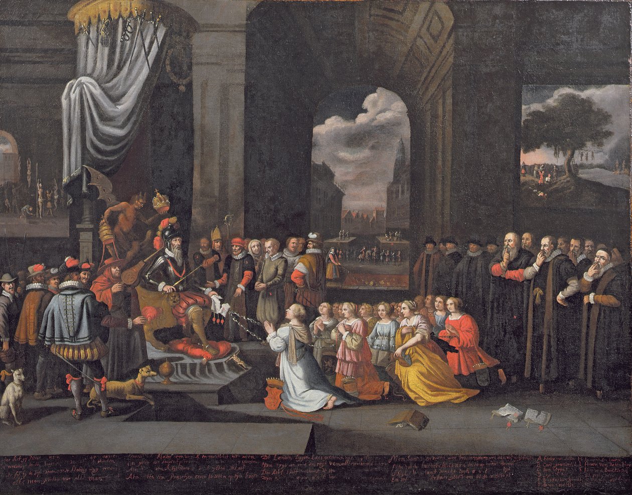 Forfølgelse av hertugen av Alba i 1568 av Dutch School