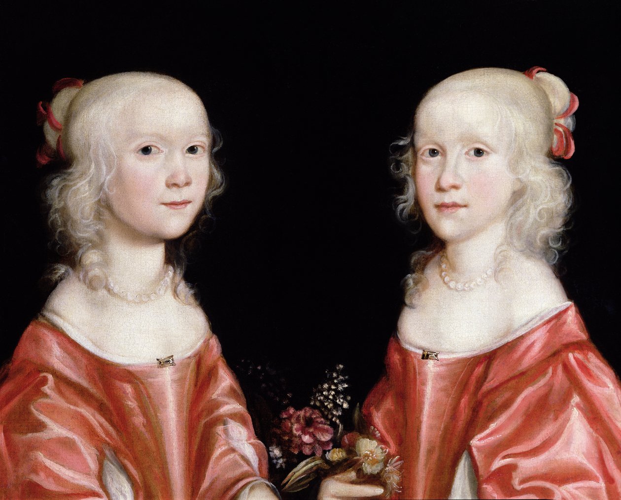 Portrett av tvillingsøstre, ca. 1650 av Dutch School