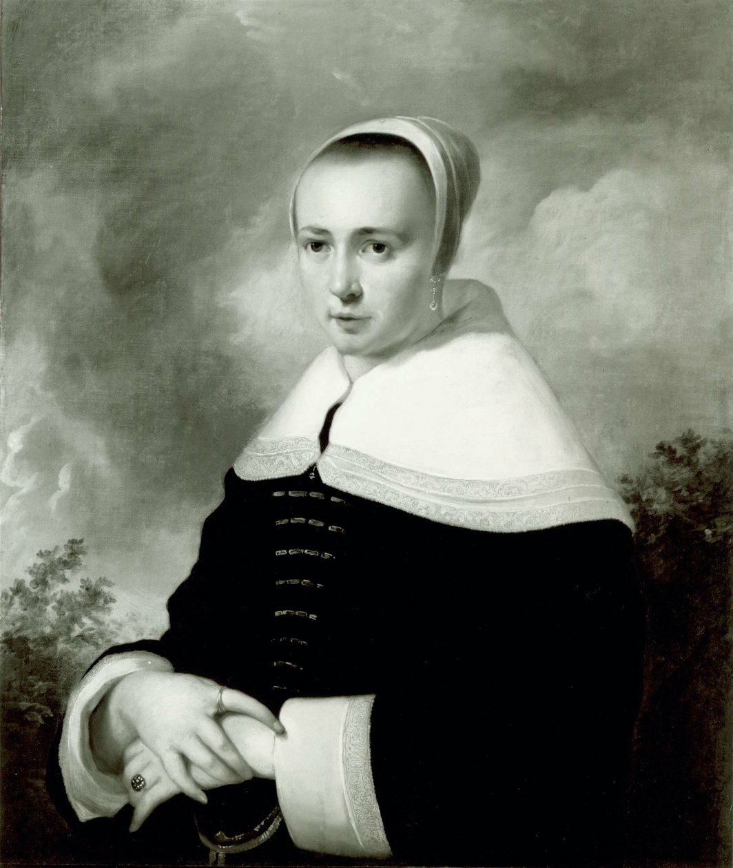 Portrett av en kvinne av Dutch School
