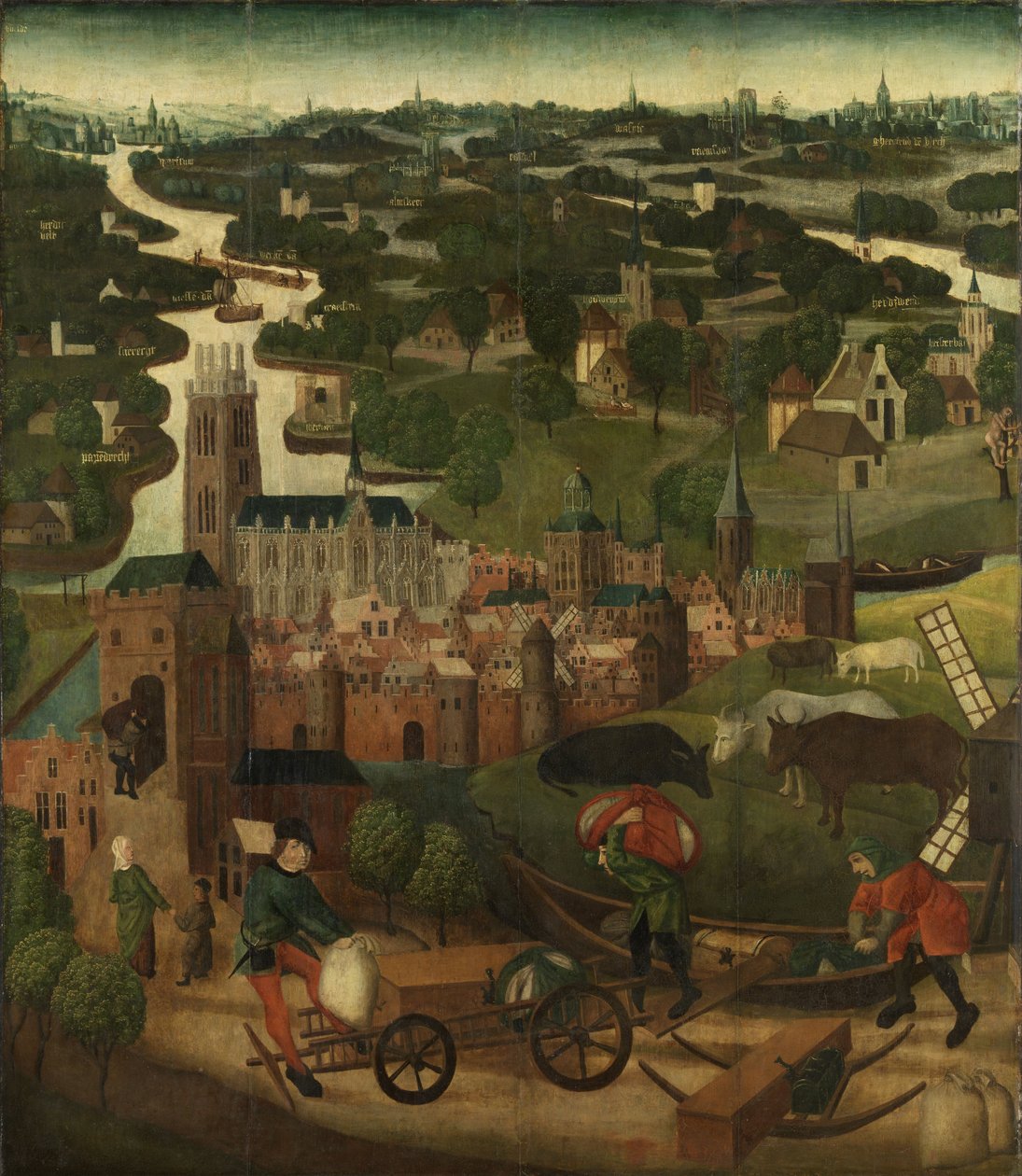 St Elizabeth Flood av Master of the Holy Elisabeth panels c.1490-5 av Dutch School