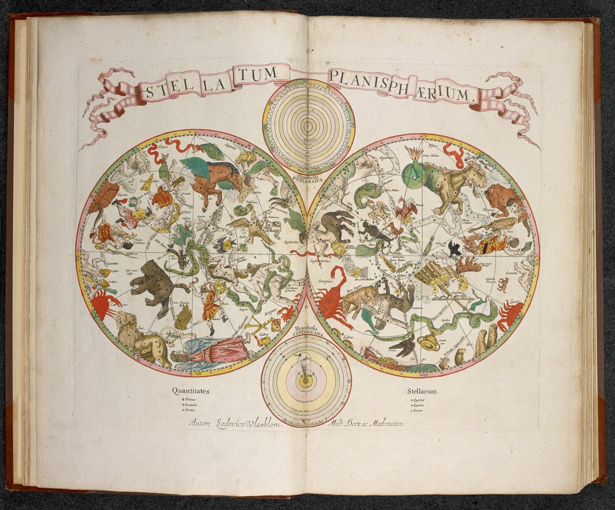 Stellatum Planisphaerium, En planisfære med tegn på dyrekretsen av Dutch School