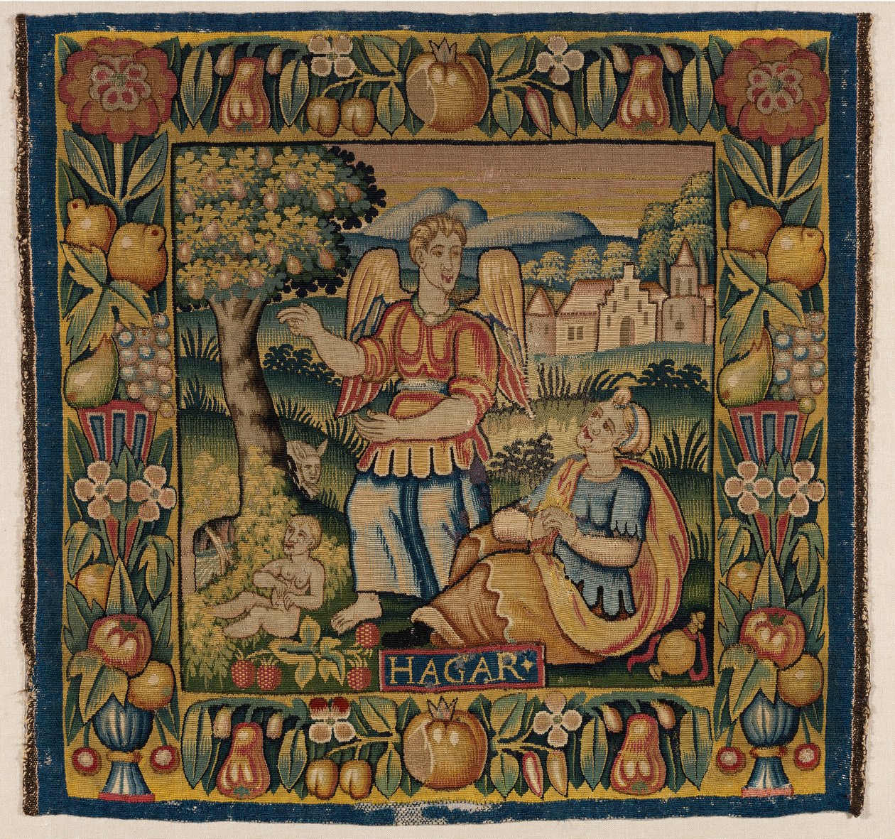 Tapet, Hagar og Ishmael, laget i Amsterdam, Holland eller Hamburg, Tyskland, tidlig på 1600-tallet (teppe) av Dutch School