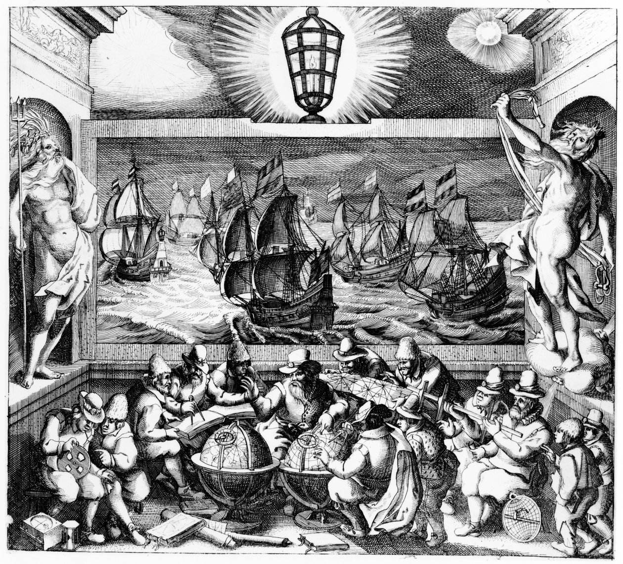 Navigasjonens lys, 1608 av Dutch School