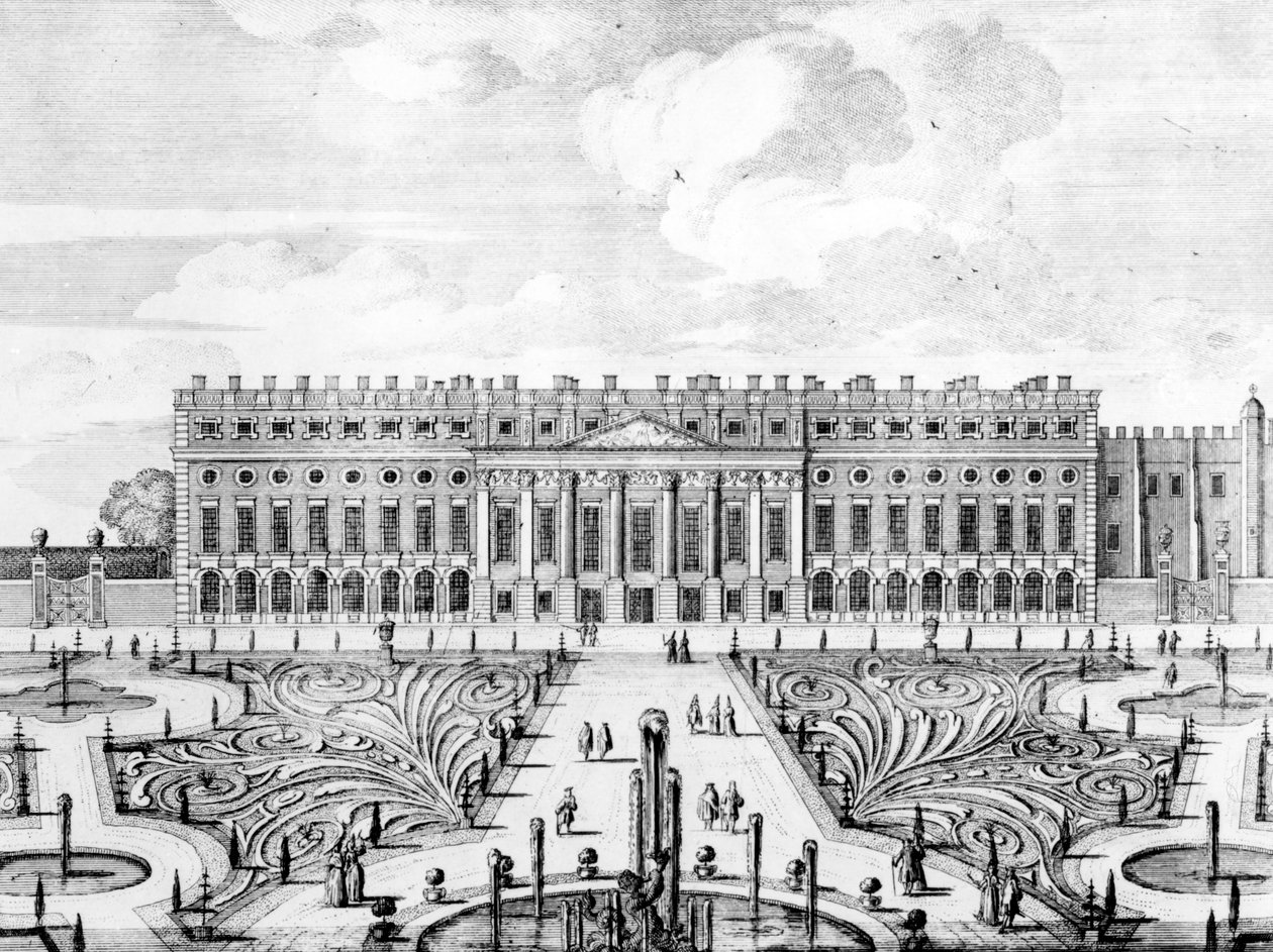 Sørfasaden til Hampton Court av Dutch School