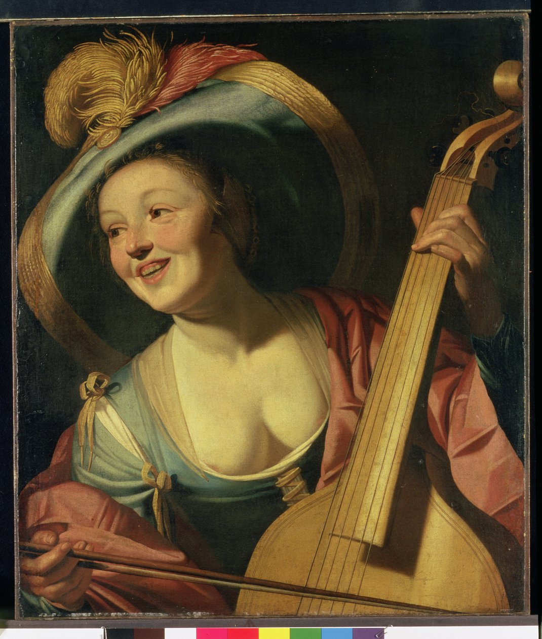 Viola da Gamba-spilleren av Dutch School