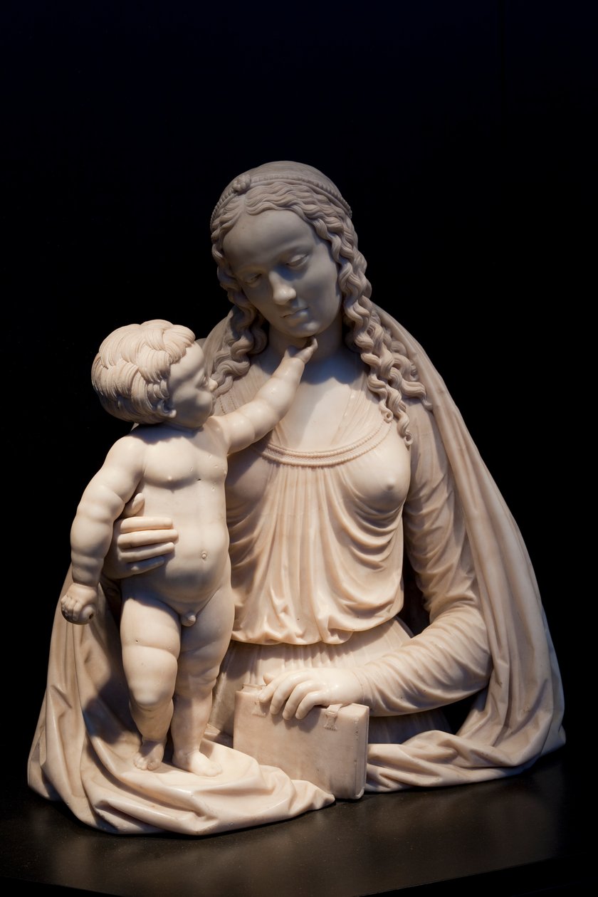 Jomfru og barn, ca. 1525, katedralens skattkammer, St. Michael og St. Gudula-katedralen (metallarbeid) av Dutch School