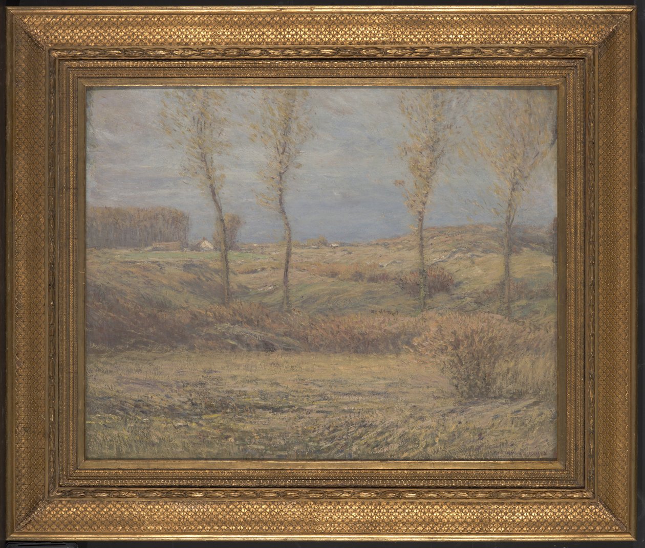 november morgen (olje på panel) av Dwight William Tryon