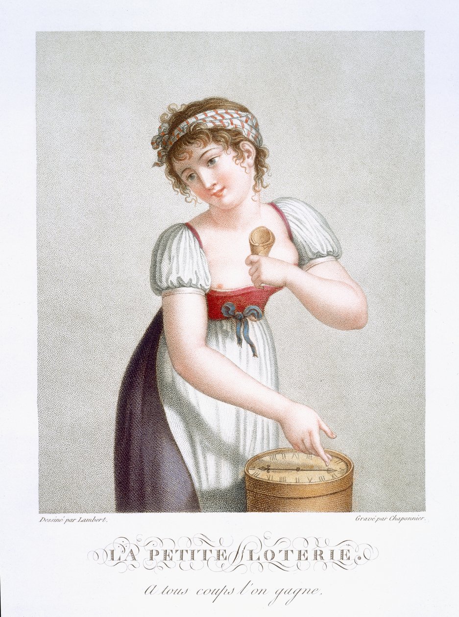 Det lille lotteriet, ca. 1816 av E. F. Lambert