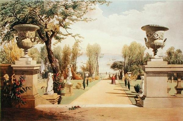 View in the Gardens, Westfield House, Isle of Wight, fra 