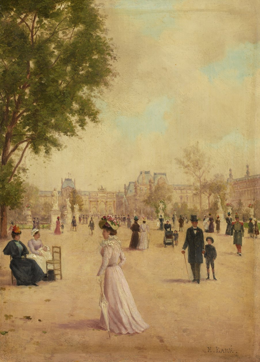 Tuileries Gardens, etter 1883 av E. Baré