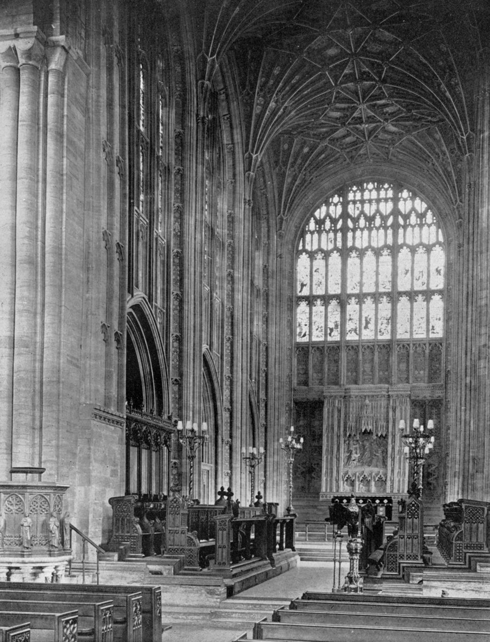 Koret, Sherborne Abbey, Dorset, 1924-1926. av E. Bastard
