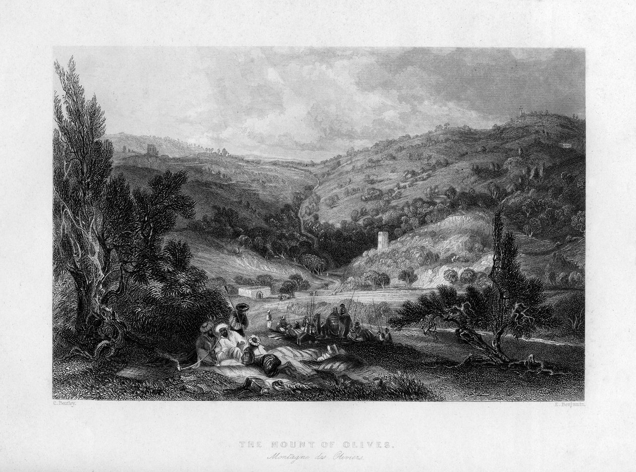 Oljeberget, Israel, 1841. av E Benjamin