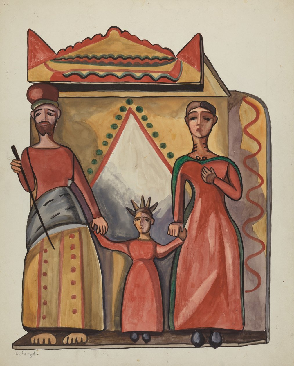 Bulto - hellig familie av E. Boyd