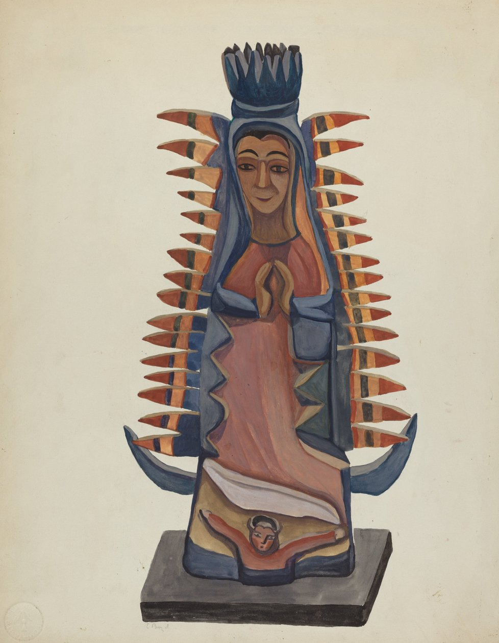 Hoveddelen av jomfruen fra Guadalupe, ca. 1936. av E. Boyd