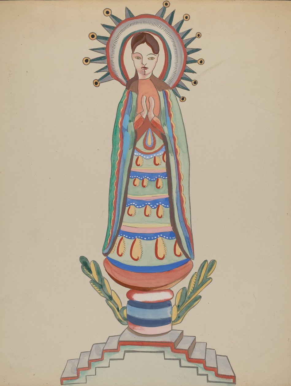 New Mexico, "Bulto", polykrom trefigur av E. Boyd