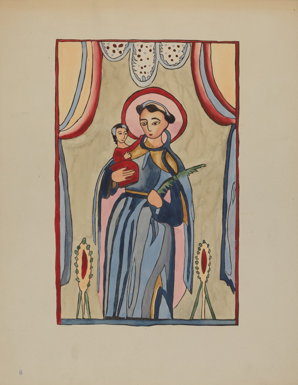 Panel fra Altar Piece of San Antonio, ca. 1936. av E. Boyd