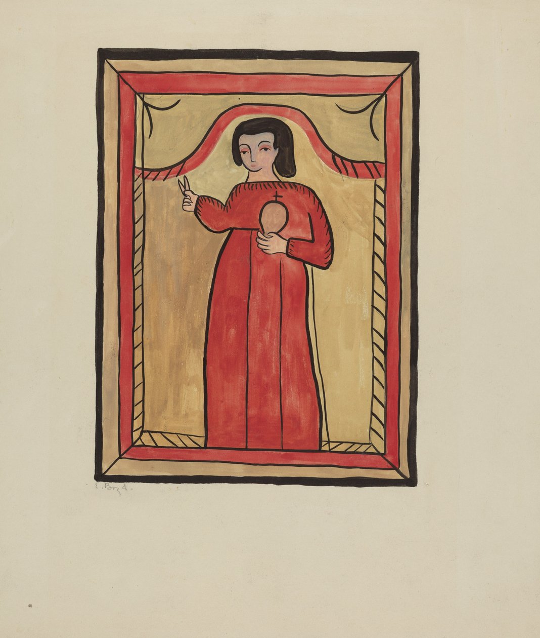 The Christ Child-Retalba El Nino Perdido, (The Lost Child) a Retabla av E. Boyd