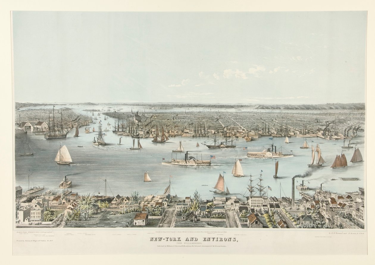 New-York og omegn, fra Williamsburgh av E. Brown