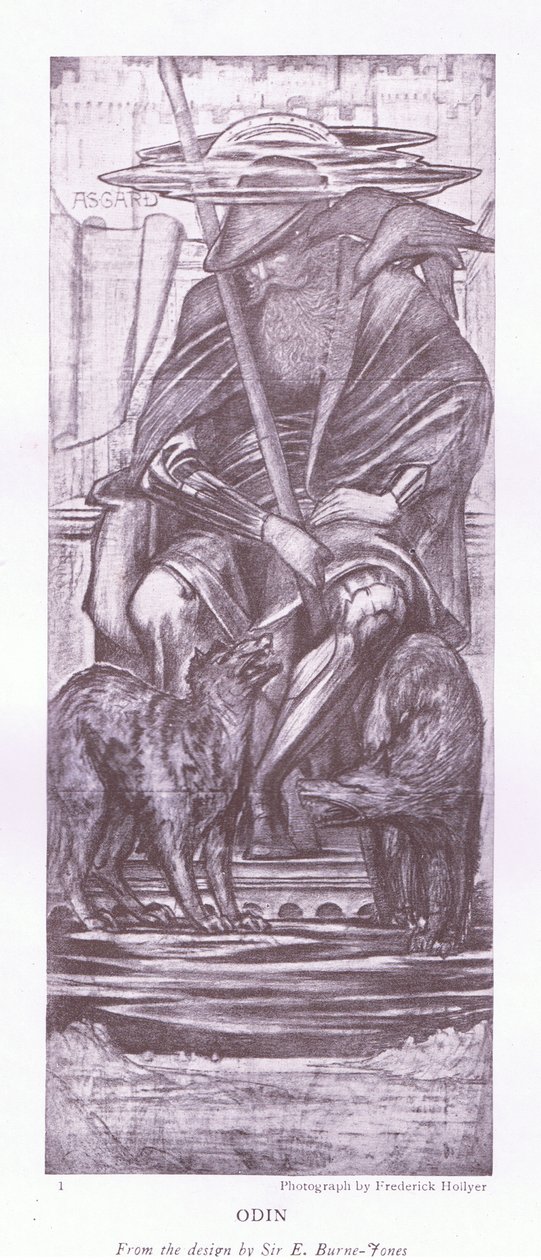 Odin-et design av E Burne Jones, 1920-tallet av E. Burne Jones