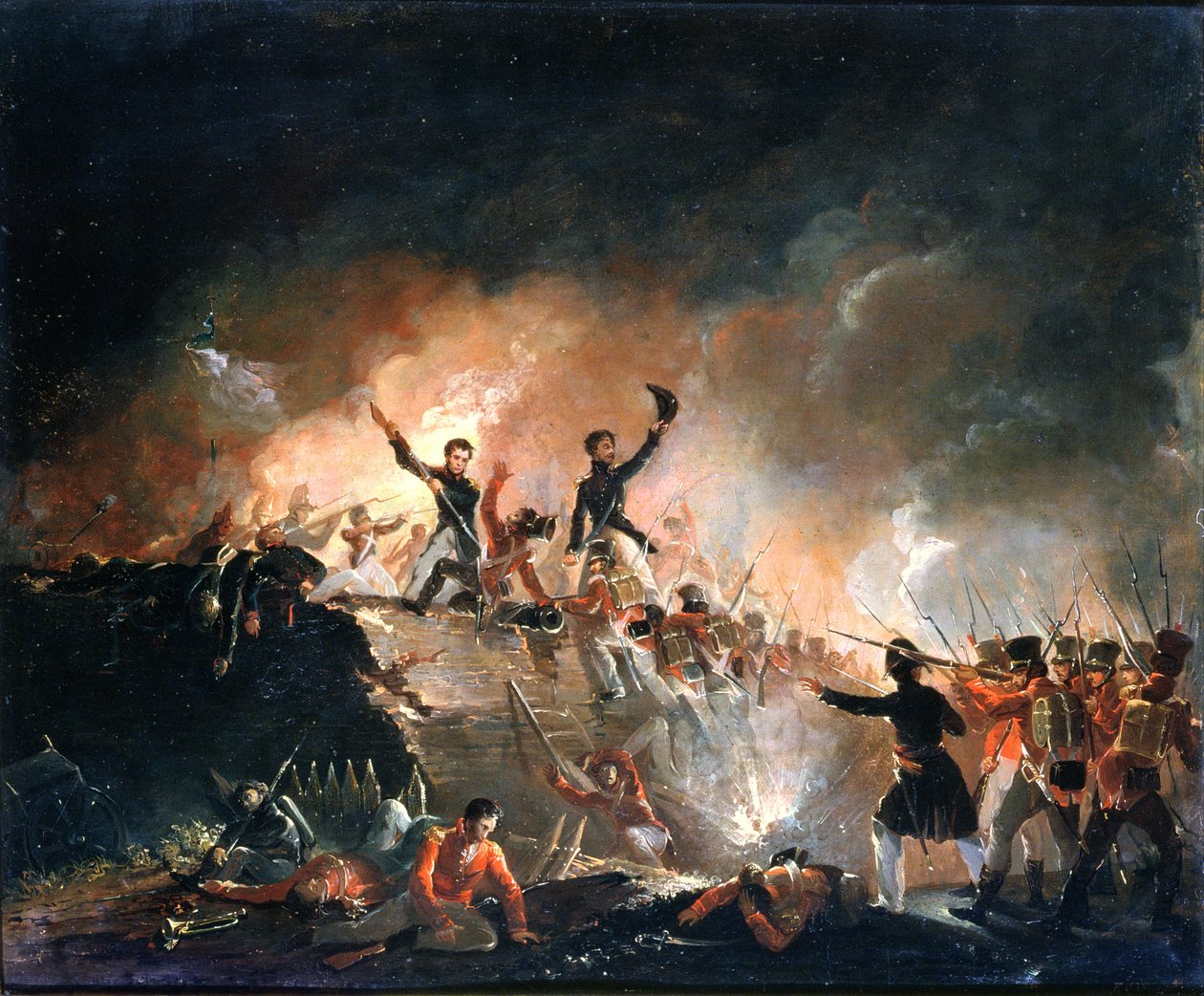 Frastøting av britene ved Fort Erie, 15. august 1814, 1840 av E. C. Watmough