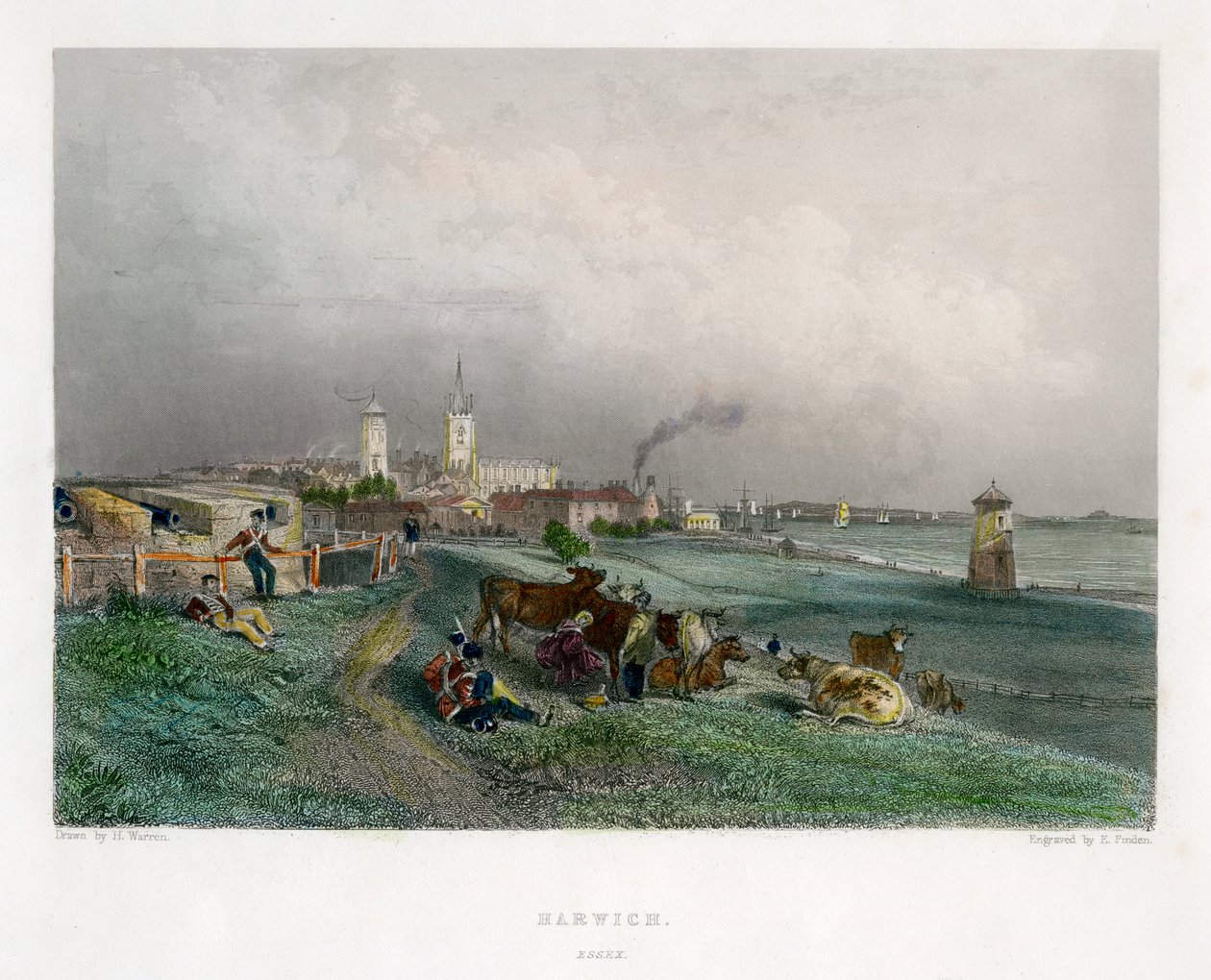Harwich, Essex, 1800-tallet. av E. Finden