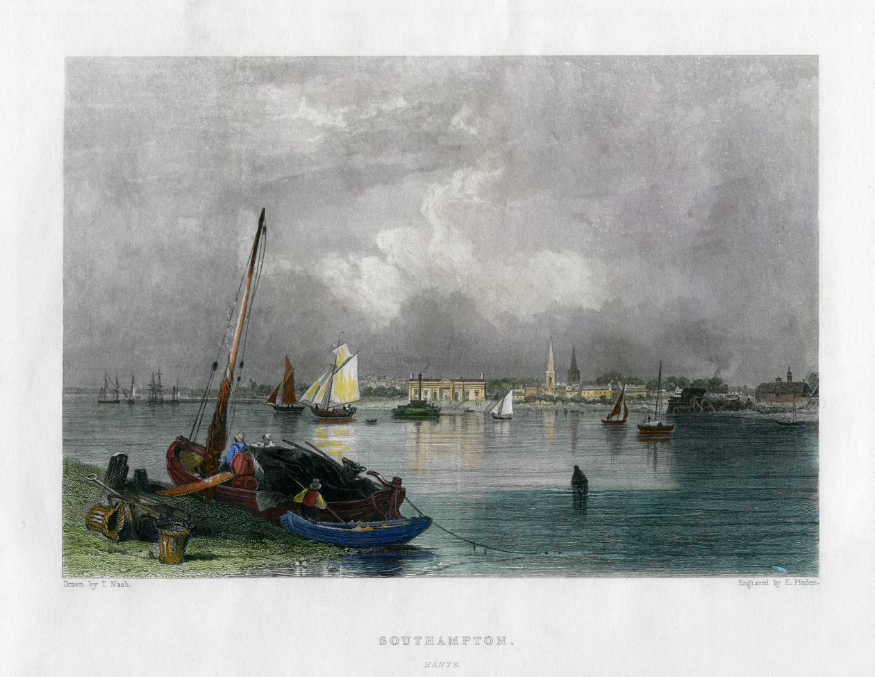 Southampton, Hampshire, 1800-tallet. av E. Finden