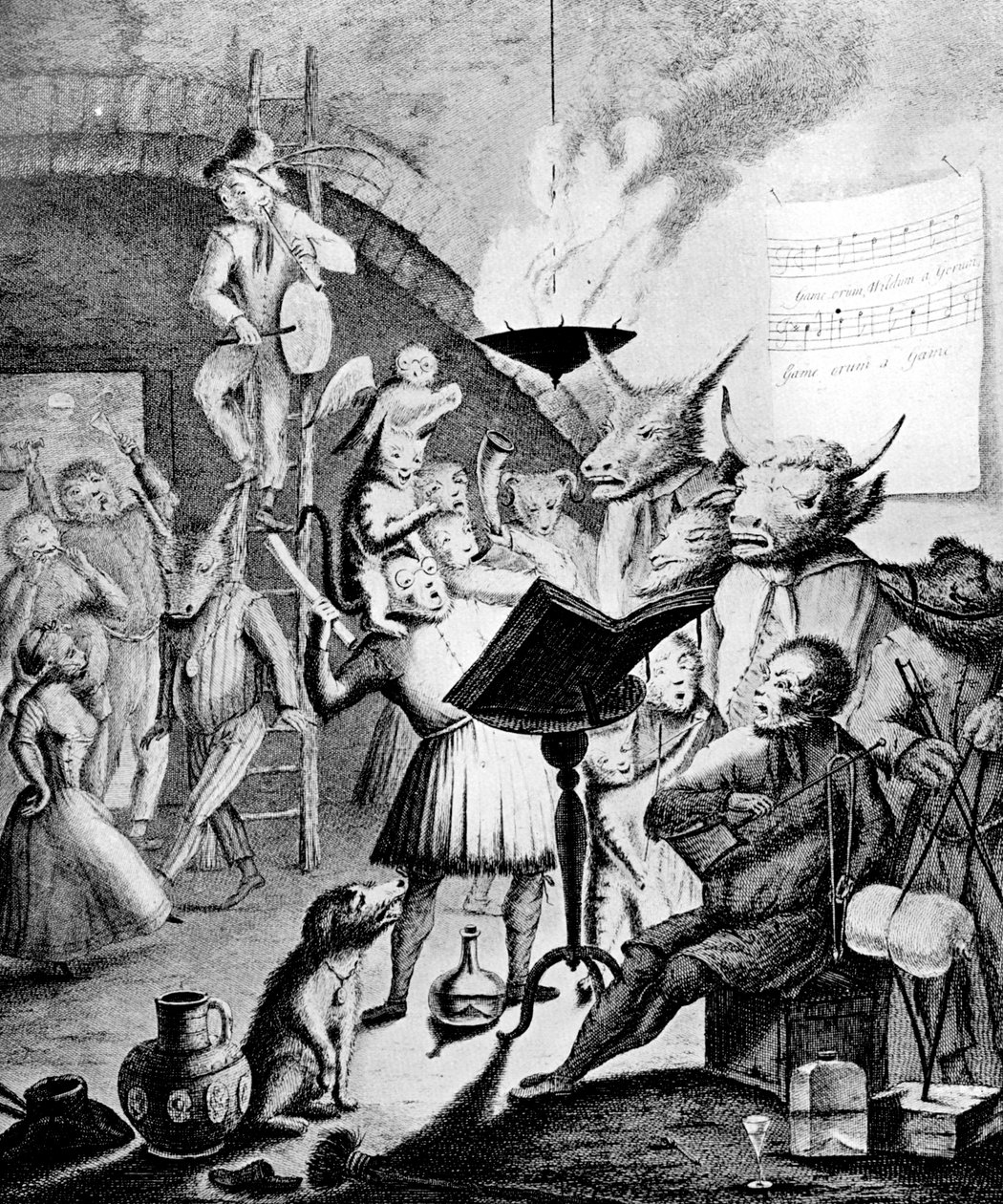 Hvis musikks sjarm kan hjerter begeistre, 1730. av E. Heemskirck