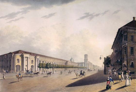 Gostiny Dvor, St. Petersburg, 1820-årene av E. I. Yessakov
