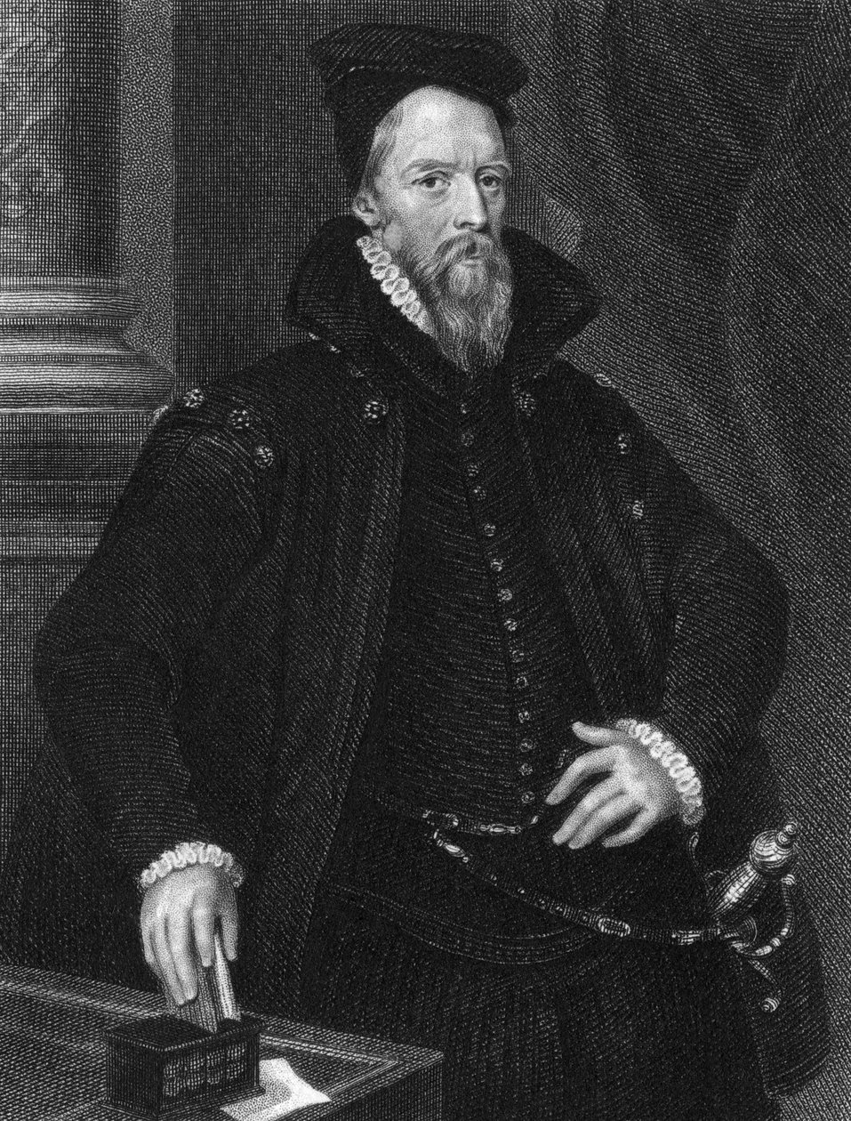 Ambrose Dudley, 3. jarl av Warwick d. 1589, 1825 av E. Scriven