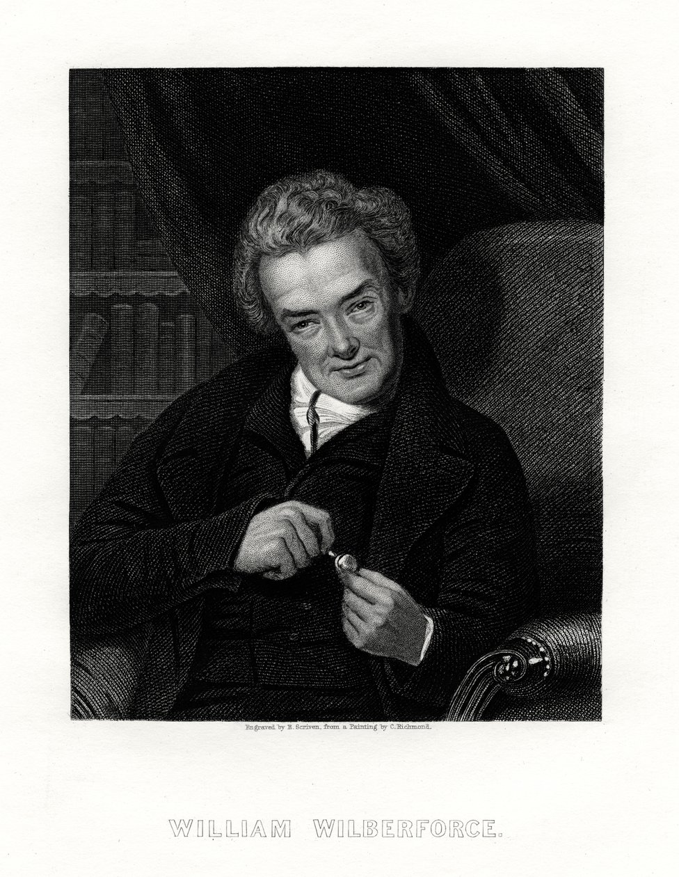 William Wilberforce, engelsk anti-slaveri-kampanje, 1800-tallet. av E. Scriven