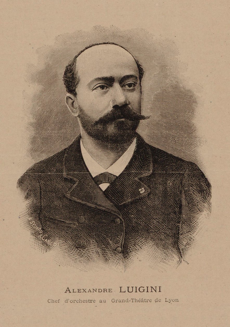 Portrett av komponisten Alexandre Luigini 1850-1906, 1887. av E. Sédard