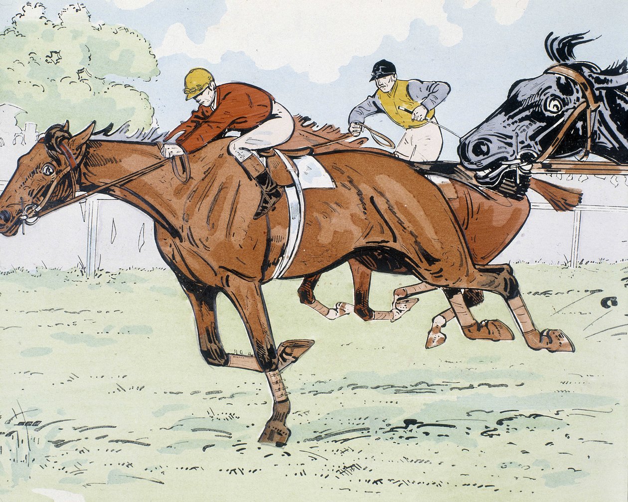 Racinghester - tegning av Thelem av E. Thelem