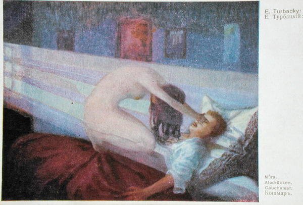 The Nightmare, c.1910 (colour litho)   1410300   no       norwegian Successfully Translated  Original: Death Carrying a Child to the Left, probably 1648. Translat: Death Carrying a Child to the Left, probably 1648. 1208445 no norwegian Successfully Transla av E. Turbacky